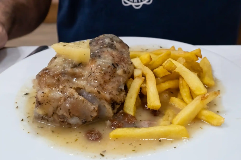 Pork knuckles in a Spanish Restaurant